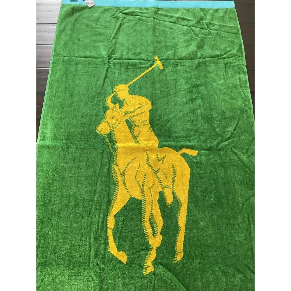 Polo Ralph Lauren Beach Towel BIG PONY LOGO GREEN” 35
